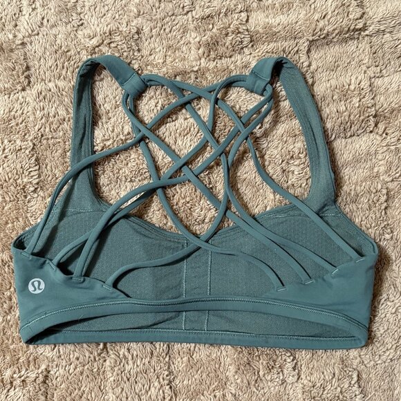 Lululemon Align Crop 21" Tidewater Teal Leggings Free To Be Sports Bra Juniper 4 - Picture 9 of 16
